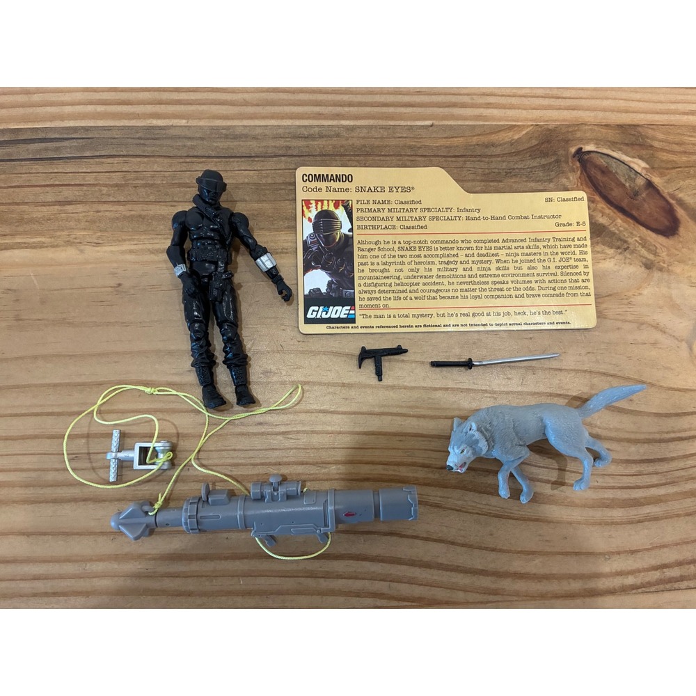 2007 GI Joe 25th Anniversary Snake Eyes and Timber V29 Complete Loose Figure